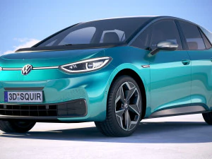 Volkswagen ID3 2020 vray 3D Model