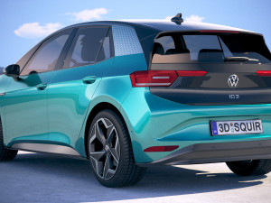 Volkswagen ID3 2020 vray Modelo 3D