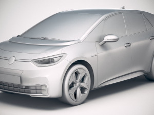 Volkswagen ID3 2020 vray Modelo 3D
