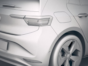Volkswagen ID3 2020 vray Modelo 3D