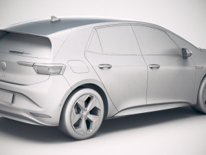 Volkswagen ID3 2020 vray Modelo 3D