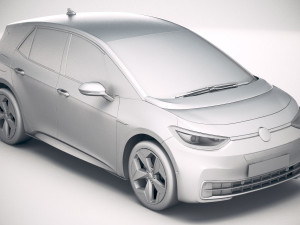 Volkswagen ID3 2020 vray Modelo 3D