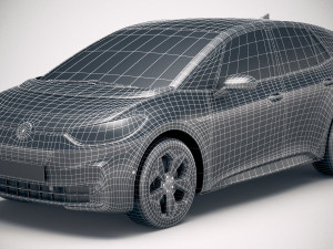 Volkswagen ID3 2020 vray Modelo 3D