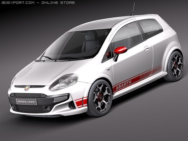 fiat punto abarth 2011 3D-Modell in Sportwagen 3DExport