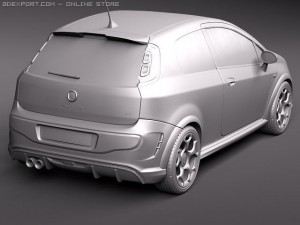 Fiat Punto Abarth 2011 Modello 3D