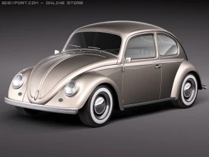 Volkswagen kever 1950 3D Model