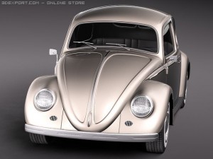 Volkswagen beetle 1950 3D Model