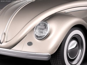 Volkswagen beetle 1950 3D Model