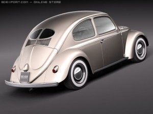 Volkswagen beetle 1950 3D Model