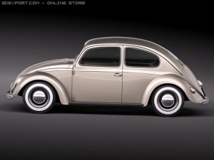 Volkswagen beetle 1950 3D Model