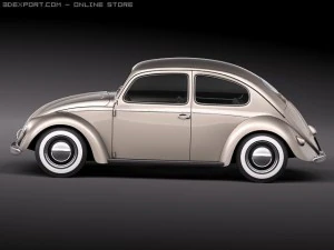 Volkswagen beetle 1950 3D Model