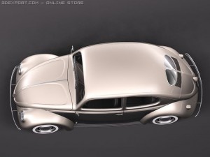 Volkswagen beetle 1950 3D Model