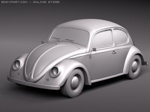 Volkswagen beetle 1950 3D Model