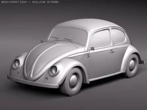 Volkswagen beetle 1950 3D Model