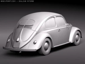 Volkswagen beetle 1950 3D Model
