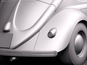 Volkswagen beetle 1950 3D Model
