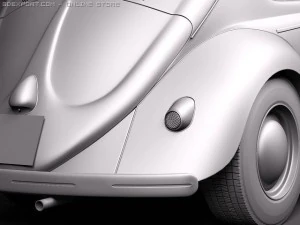 Volkswagen beetle 1950 3D Model