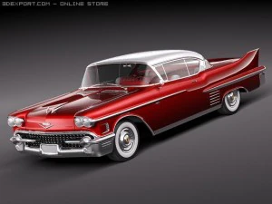 凯迪拉克 Deville 双门轿跑车 1958 年 3D 模型