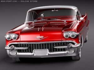 Cadillac Deville Coupe 1958 3D Model