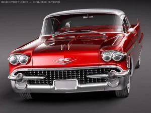 Cadillac Deville Coupe 1958 3D Model