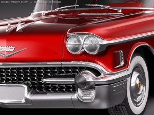 Cadillac Deville Coupe 1958 3D Model