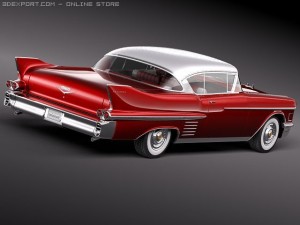 Cadillac Deville Coupe 1958 3D Model