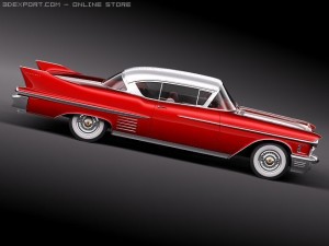 Cadillac Deville Coupe 1958 3D Model