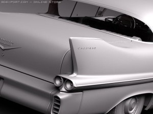 Cadillac Deville Coupe 1958 3D Model
