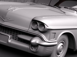 Cadillac Deville Coupe 1958 3D Model