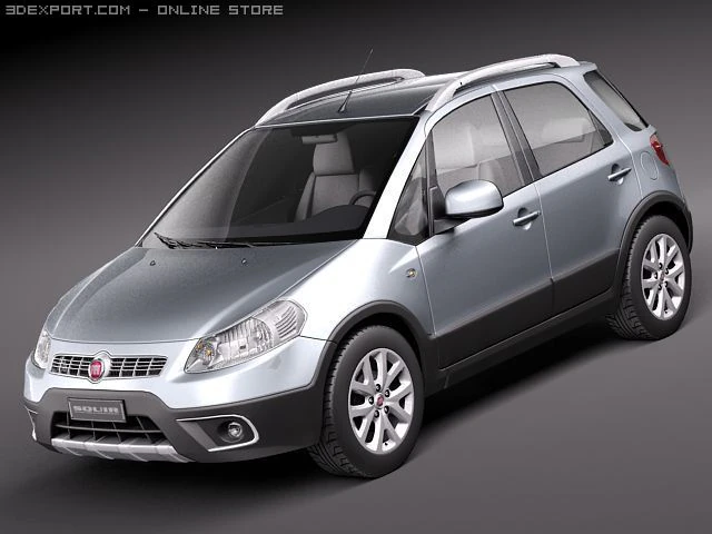 Fiat Sedici 2011 SUV 3D Model .c4d .max .obj .3ds .fbx .stl .blend 