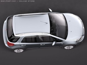 Fiat Sedici 2011 SUV 3D Model