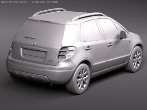 Fiat Sedici 2011 SUV 3D Model