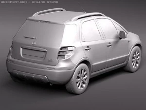 Fiat Sedici 2011 SUV 3D Model