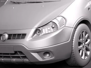 Fiat Sedici 2011 SUV 3D Model