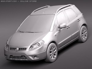 Fiat Sedici 2011 SUV 3D Model