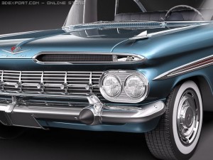 Chevrolet Impala 1959 Coupe 3D Model