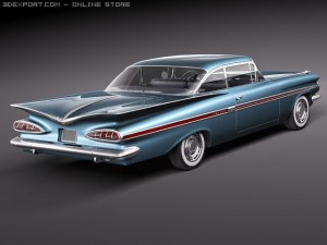 Chevrolet Impala 1959 Coupe 3D Model