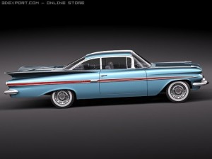 Chevrolet Impala 1959 Coupe 3D Model