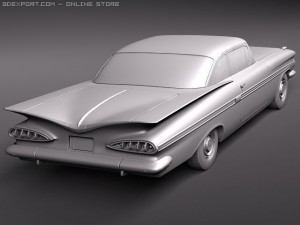 Chevrolet Impala 1959 Coupe 3D Model