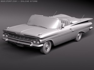 Chevrolet Impala Convertible 1959 Modèle 3D