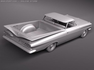 Chevrolet El Camino 1959 3D Model