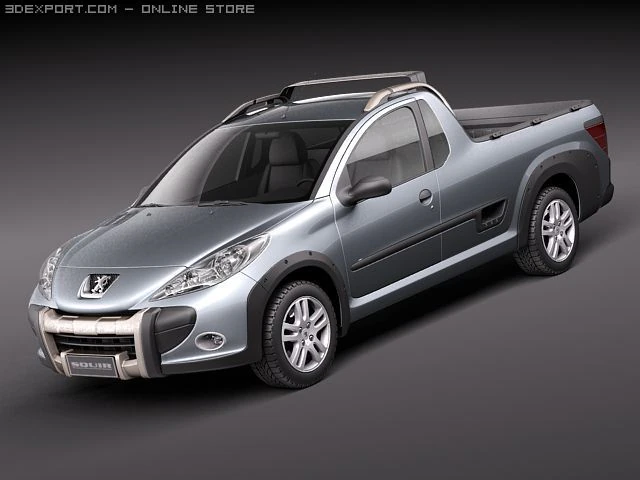 Peugeot Hoggar Truck 2011 3D Model .c4d .max .obj .3ds .fbx .stl .blend