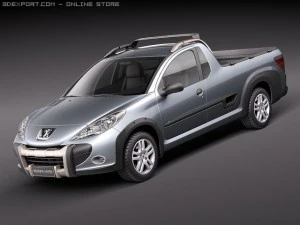 Грузовик Пежо Хоггар 2011 г. 3D Модель