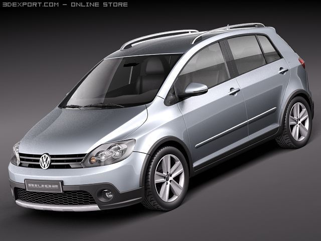 Volkswagen CrossGolf 2011 3D Model .c4d .max .obj .3ds .fbx .stl .blend 