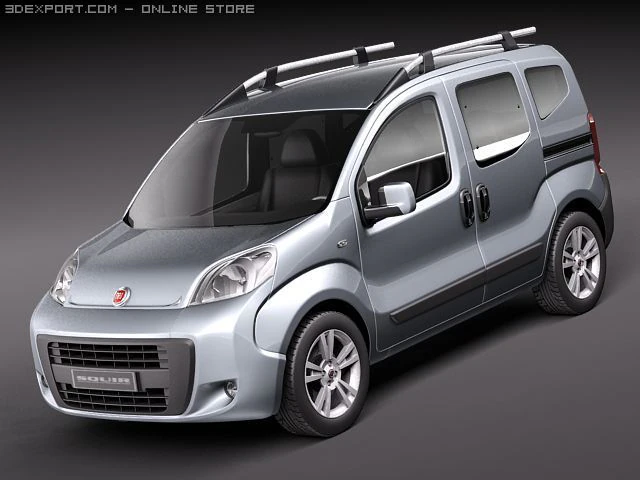 Fiat Fiorino Qubo 2011 3D Model .c4d .max .obj .3ds .fbx .stl .blend 