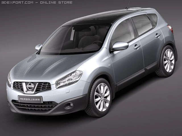 Nissan Qashqai 2011 3D Model .c4d .max .obj .3ds .fbx .stl .blend