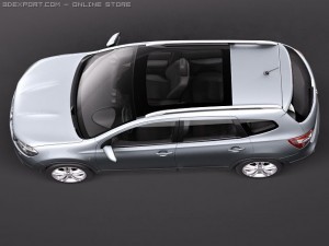 Nissan Qashqai 2 2011 3D 모델