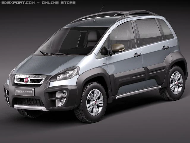 Fiat Idea Adventure 2011 3D Model .c4d .max .obj .3ds .fbx .stl .blend