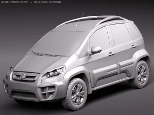 Fiat Idea Adventure 2011 3D Model