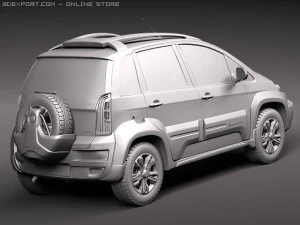 Fiat Idea Adventure 2011 3D Model